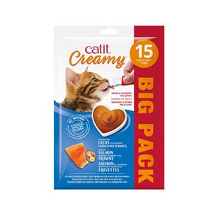 CATIT CREAMY SALMON/GAMBA 15x10g