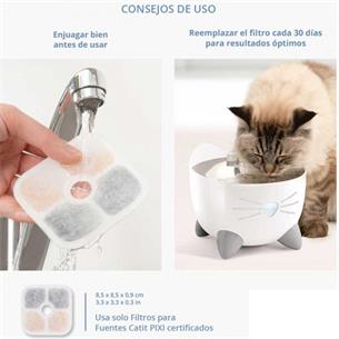 FILTROS FUENTE CATIT PIXI 3uds 2