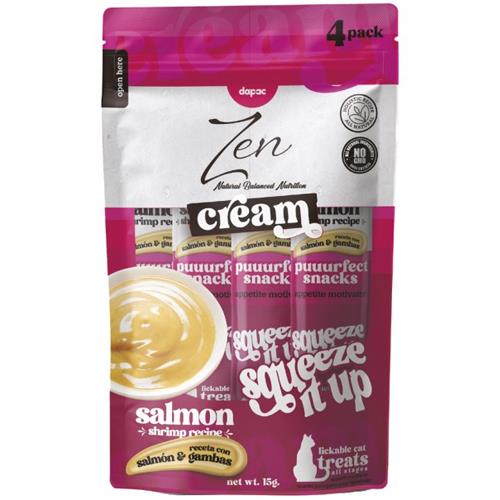 ZEN CREAM SALMON & GAMBAS 4x15g