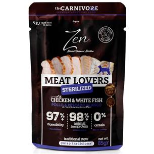 ZEN CAT POUCH PESC&PAVO STE 100g