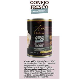 ZEN PATE MONOPRO CONEJO 400g DG 2