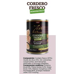 ZEN PATE MONOPRO CORDERO 400g DG 2